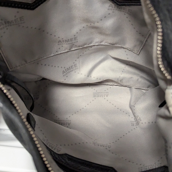 Aimee Kestenberg Black Genuine Leather Large Hobo Purse - Picture 7 of 15